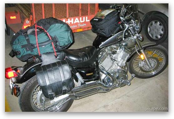 Virago 535s, packed and ready to go Fine Art Metal Print