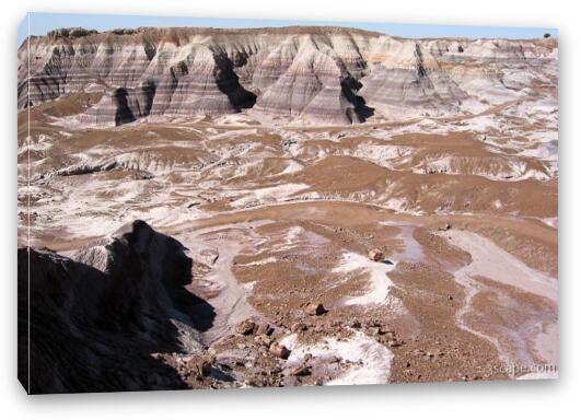 Many layers of the Blue Mesa Fine Art Canvas Print