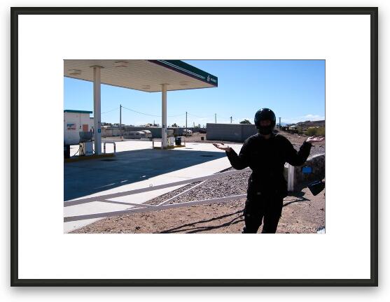 No gas at this station Framed Fine Art Print