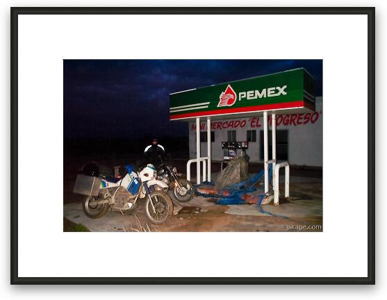 Oh no! Out of gas, had to siphon from Falke's tank Framed Fine Art Print