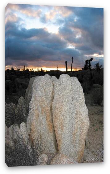 The boulders here had rough, sand blasted surfaces Fine Art Canvas Print