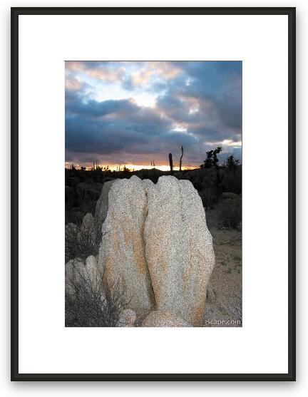 The boulders here had rough, sand blasted surfaces Framed Fine Art Print