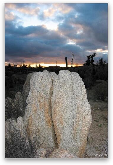 The boulders here had rough, sand blasted surfaces Fine Art Metal Print