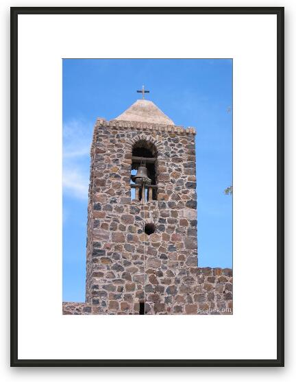 Mission bell tower Framed Fine Art Print