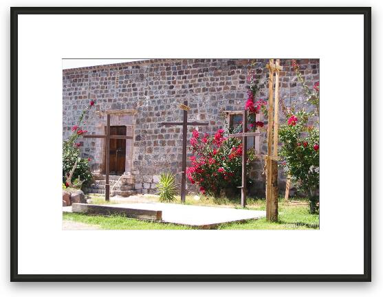 Mission de San Ignacio (courtyard) Framed Fine Art Print