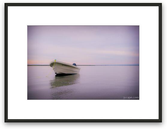 Solitary Boat Framed Fine Art Print