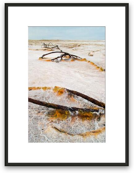 Rusting metal on the salt flats  Framed Fine Art Print