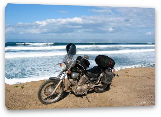 Virago 535s on a Pacific bluff Fine Art Canvas Print