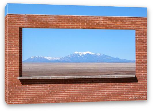 Picture window at Meteor Crater Fine Art Canvas Print