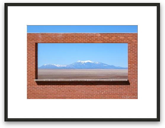 Picture window at Meteor Crater Framed Fine Art Print