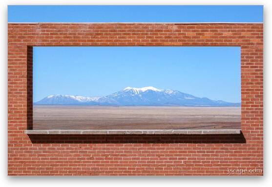 Picture window at Meteor Crater Fine Art Metal Print