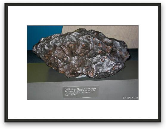 Part of the meteor that formed this crater Framed Fine Art Print