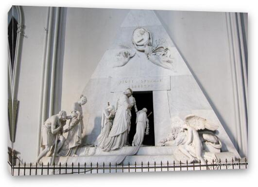 Sculpture at St. Augustine's Cathedral Fine Art Canvas Print