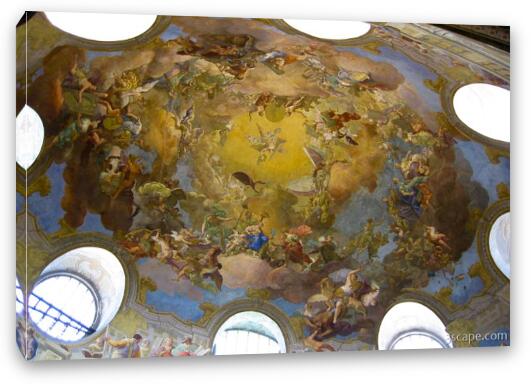 Ceiling at the National Library Fine Art Canvas Print