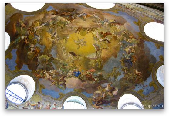 Ceiling at the National Library Fine Art Metal Print