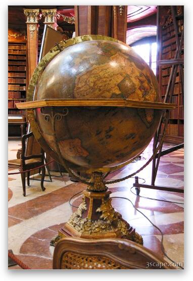 Globe at the National Library Fine Art Metal Print