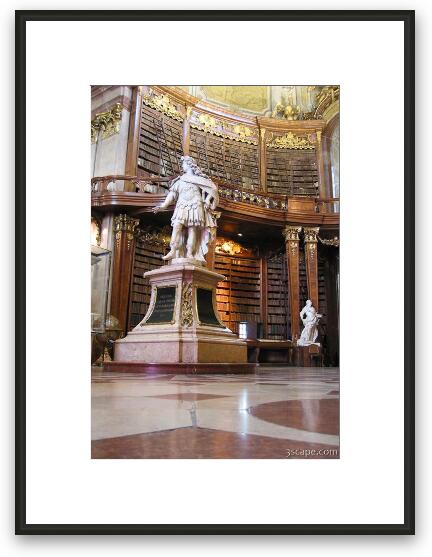 Statue at National Library Framed Fine Art Print