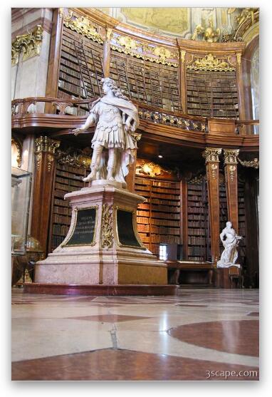 Statue at National Library Fine Art Metal Print
