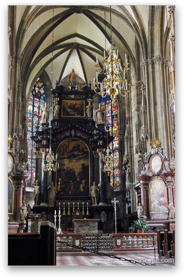 Stephansdom's High altar Fine Art Metal Print