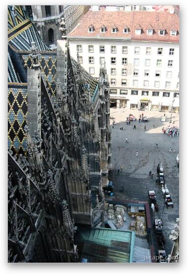 View from Stephansdom's Bell Tower Fine Art Metal Print