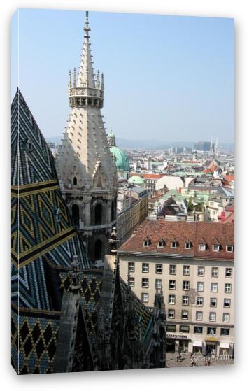 View from Stephansdom's Bell Tower Fine Art Canvas Print