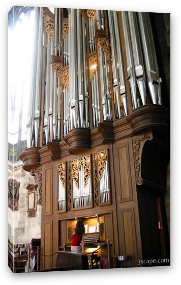 Stephansdom's organ Fine Art Canvas Print
