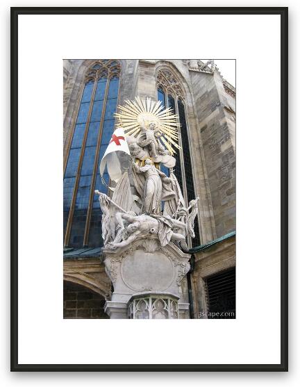 Sculpture on Stephansdom Framed Fine Art Print