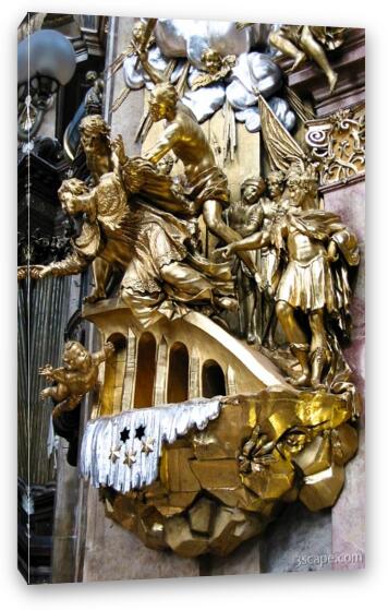 Gold sculpture in St. Peter's Fine Art Canvas Print
