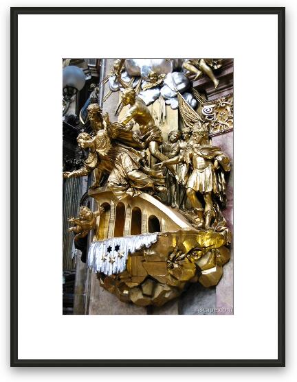 Gold sculpture in St. Peter's Framed Fine Art Print