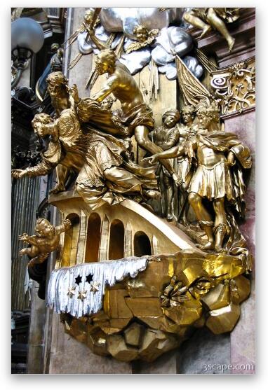 Gold sculpture in St. Peter's Fine Art Metal Print