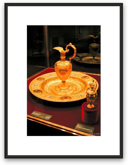 Gold platter and jug Framed Fine Art Print