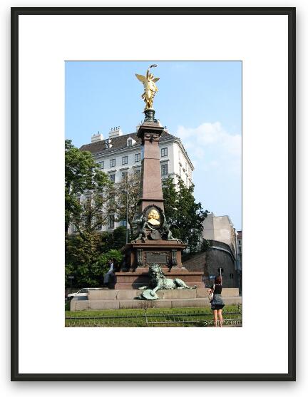 Statue honoring Mozart Framed Fine Art Print