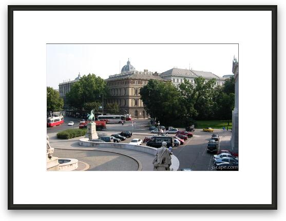 Museumsplatz from Parliament Framed Fine Art Print