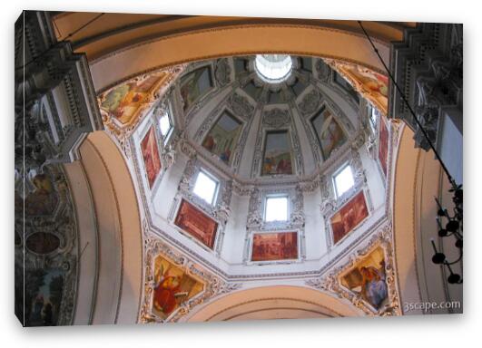 Dome of the Salzburg Cathedral Fine Art Canvas Print