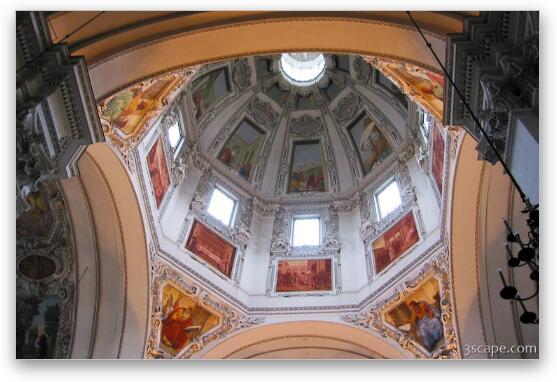 Dome of the Salzburg Cathedral Fine Art Metal Print