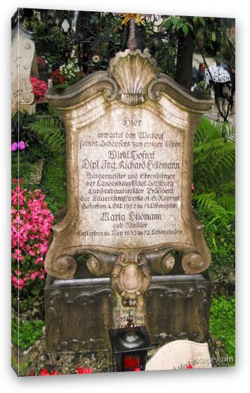 Tomb stone at St. Peter's Cemetery Fine Art Canvas Print