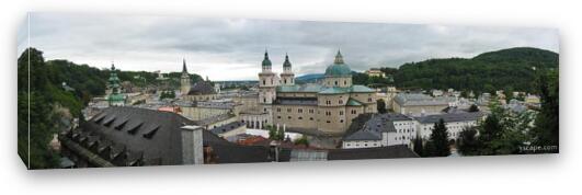Panoramic view of Salzburg, Cathedral, St. Peter's Fine Art Canvas Print