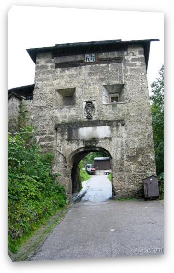Gate to Hohensalzburg Fortress Fine Art Canvas Print