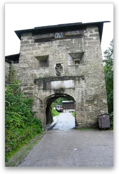 Gate to Hohensalzburg Fortress Fine Art Metal Print