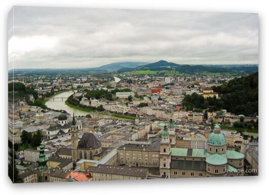 Salzburg from Hohensalzburg Fine Art Canvas Print