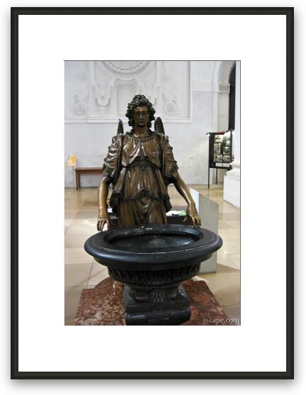 Holy water basin - Michaelskirke Framed Fine Art Print