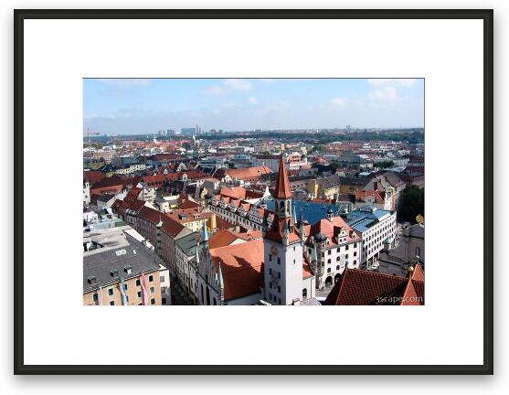 Munich from above Framed Fine Art Print