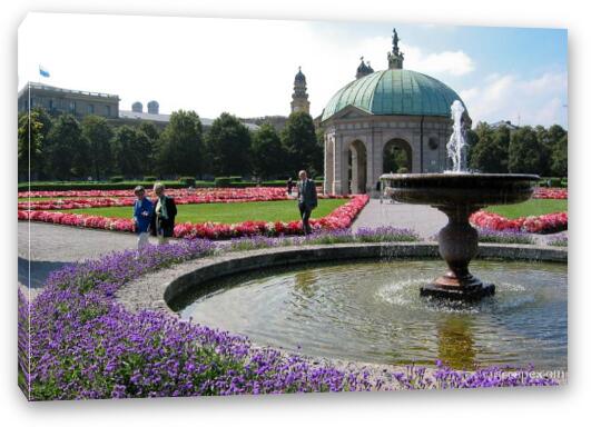 Hofgarten fountain Fine Art Canvas Print