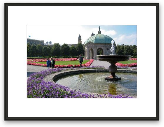 Hofgarten fountain Framed Fine Art Print