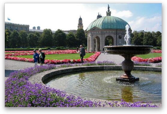 Hofgarten fountain Fine Art Metal Print