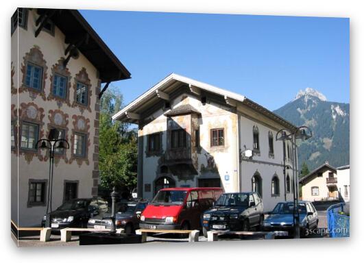The lovely town of Reutte near the border of Austria and Germany Fine Art Canvas Print