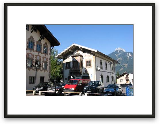 The lovely town of Reutte near the border of Austria and Germany Framed Fine Art Print