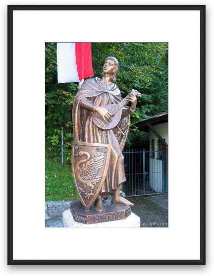 Statue near Neuschwanstein Castle Framed Fine Art Print