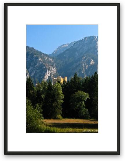 Hohenschwangau and Bavarian Alps Framed Fine Art Print