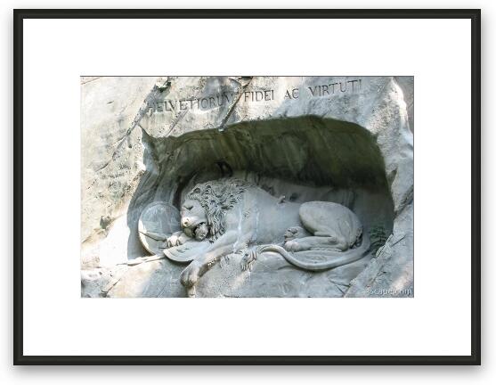 Dying Lion of Luzern Framed Fine Art Print